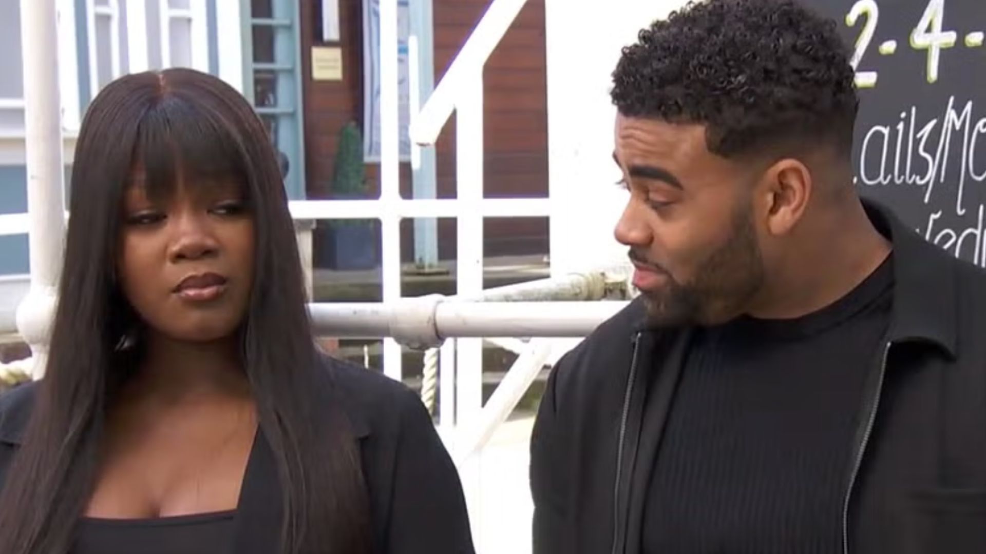 Zoe and Prince lean on each other at the hospital on Hollyoaks | Image Source: Channel 4