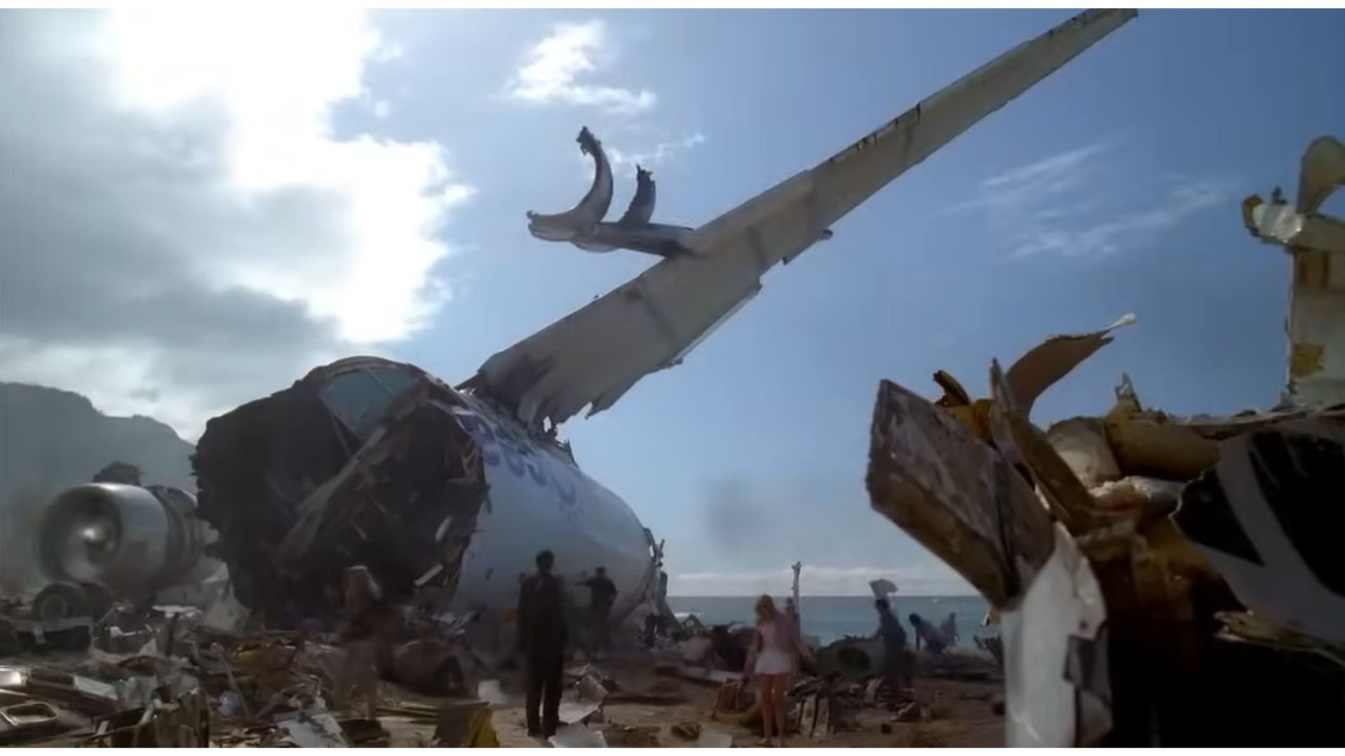 The flight crash in Lost (Image via ABC)