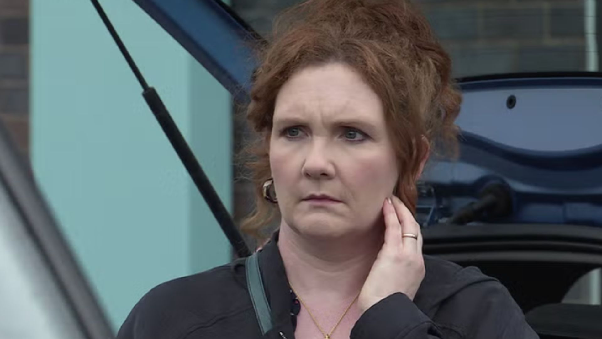 Fiz realizes 250 quid is missing from a bank account on Coronation Street | Image Source: ITV