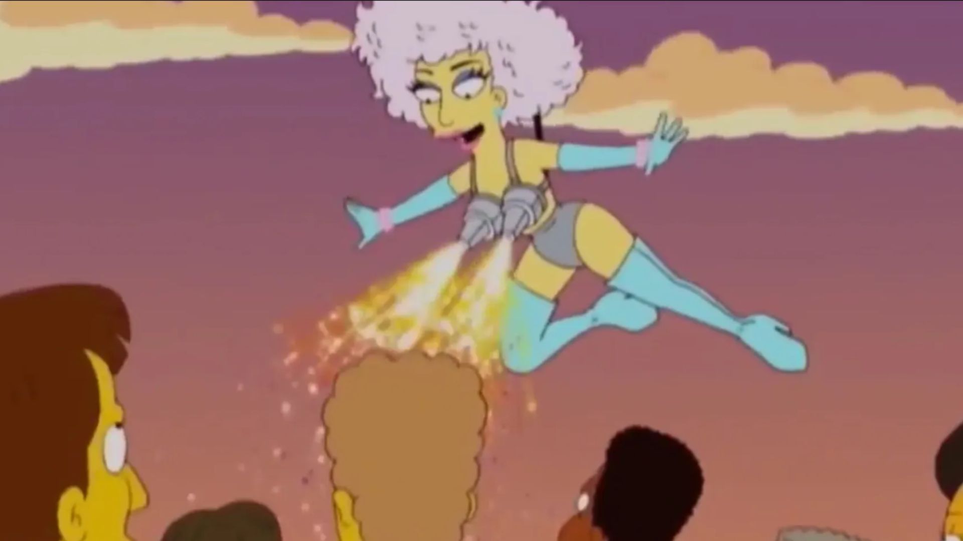 Lady Gaga in an episode of The Simpsons | Image Source: Disney Plus