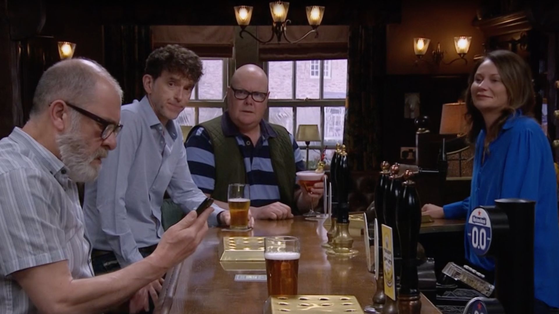 Bear isn&#039;t celebrating the night before Paddy&#039;s wedding on Emmerdale | Image Source: ITV