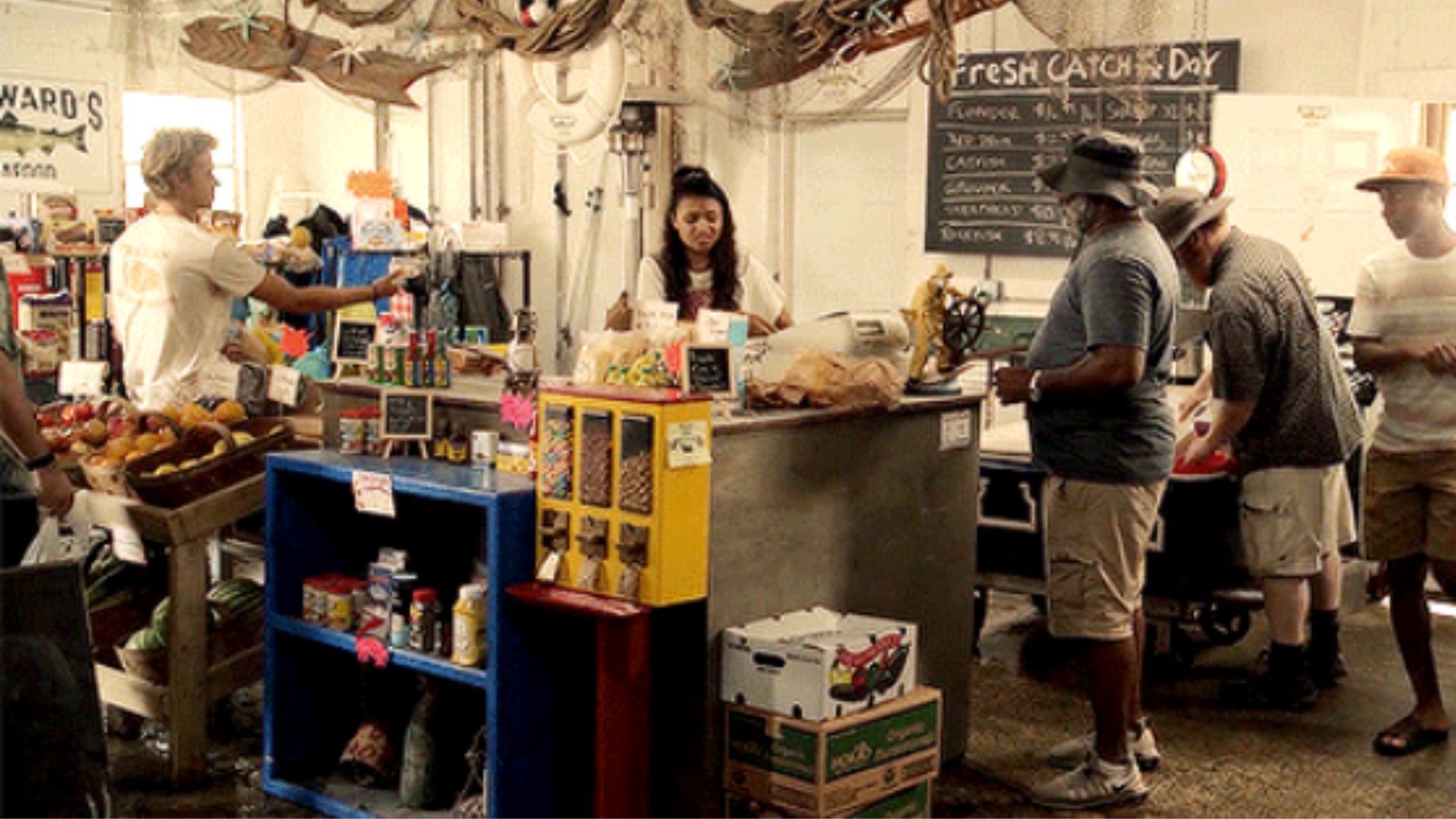 Heyward&#039;s Seafood from Outer Banks | Image Source: Netflix