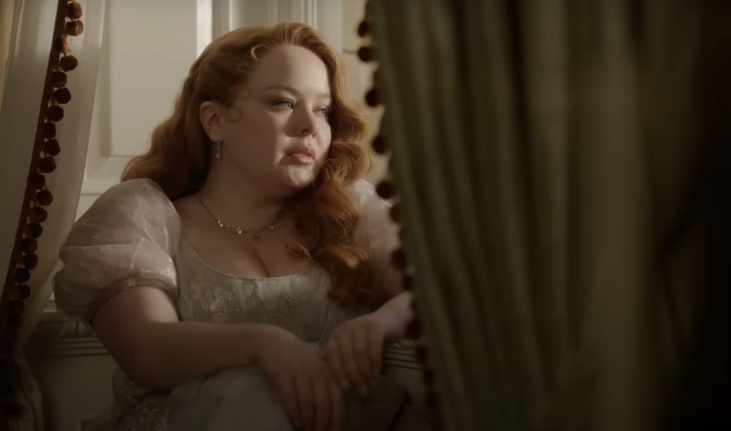 A trailer screenshot of the Netflix show &quot;Bridgerton&quot; highlighting its Regency-era elegance and charm. (Image via Netflix)