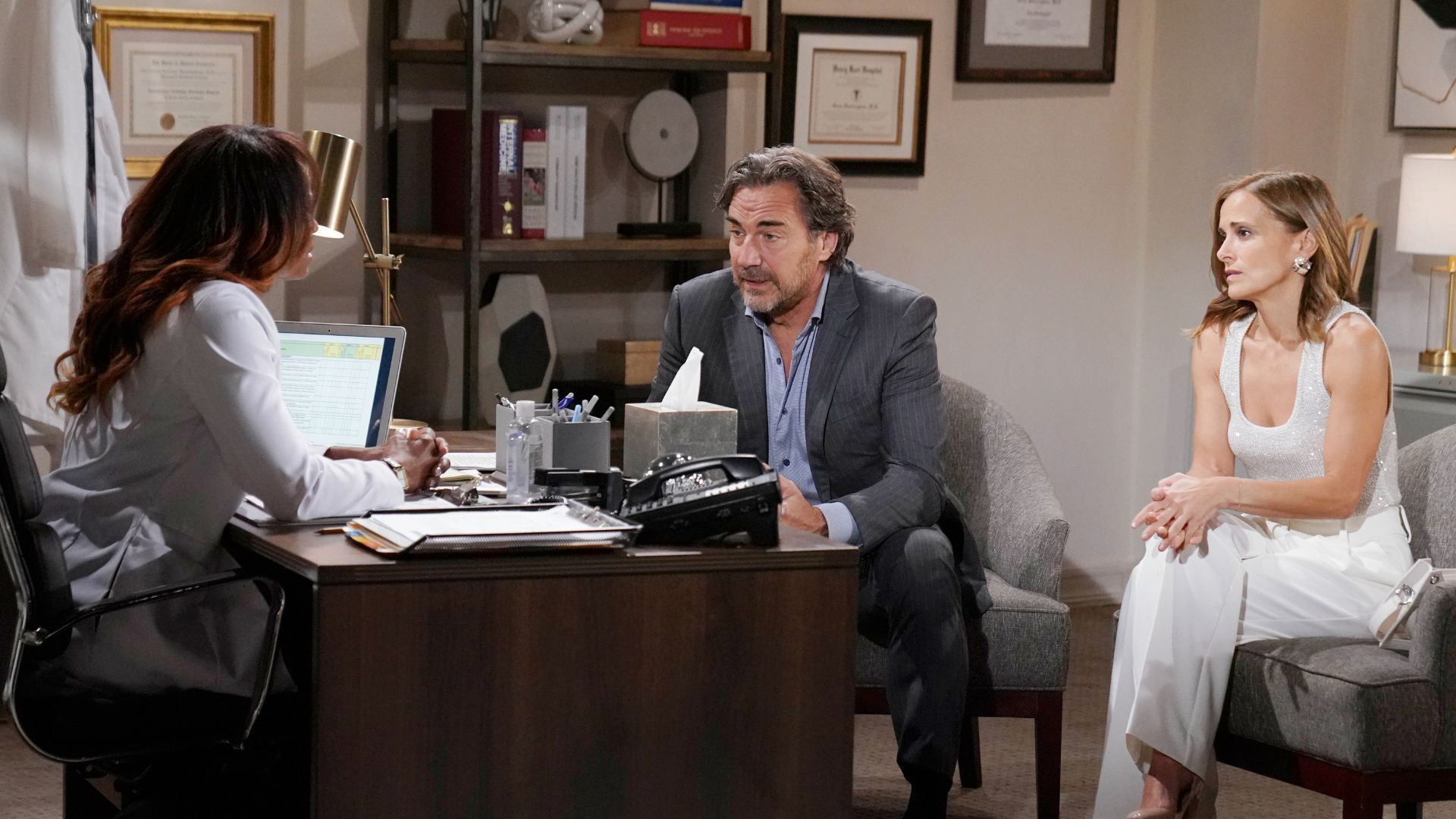 Ridge learns that Taylor is dying on The Bold and the Beautiful  | Image Source: CBS/JPI