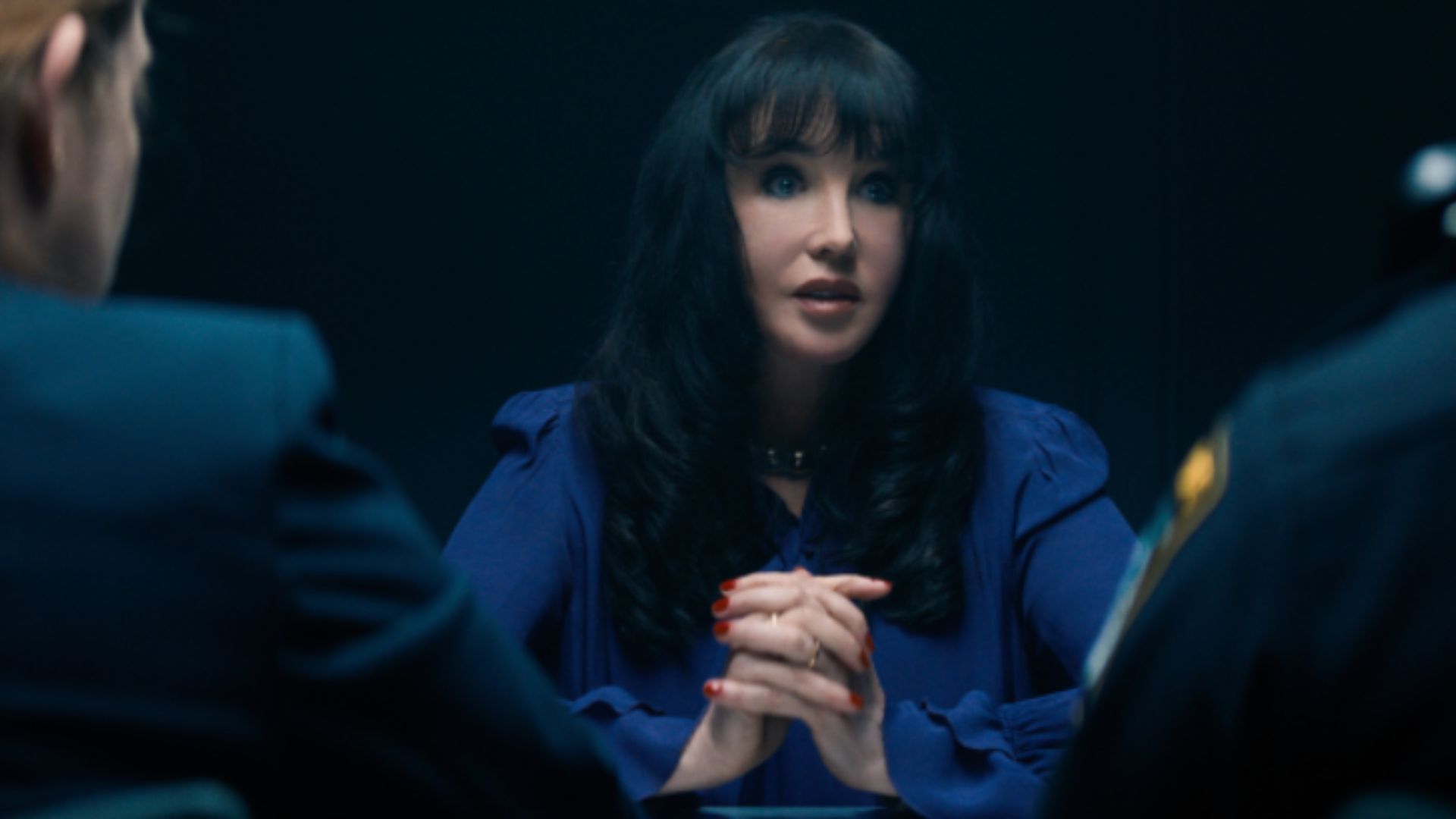 Isabelle Adjani as Isabel Nallet from a scene in The Perfect Couple | Image Source: Netflix