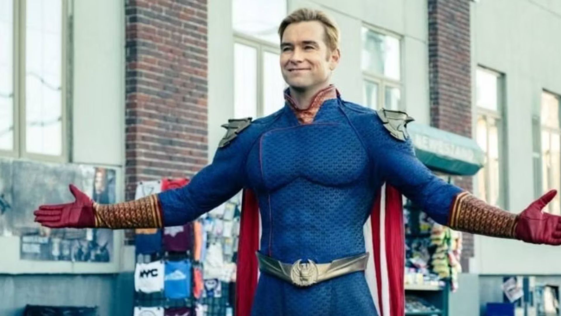 The lead Antony Starr as Homelander | Image Source: Amazon Prime