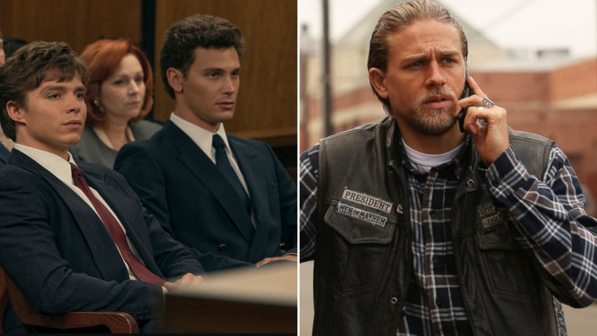 (L) A still from Monsters (R) A still of Charlie Hunnam from Sons of Anarchy | Image Source: (L) Netflix (R) Hulu