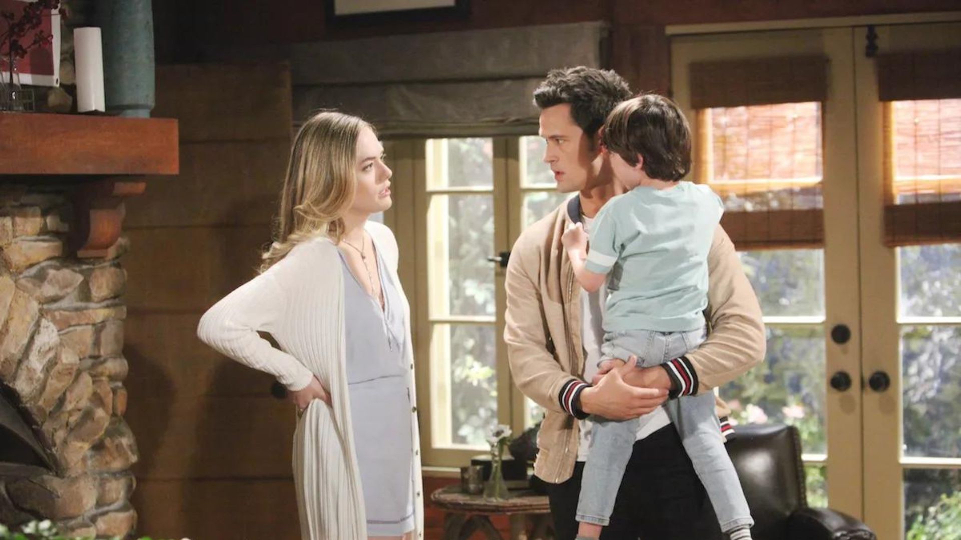 Hope, Thomas, and Douglas on The Bold and the Beautiful | Image Source: CBS