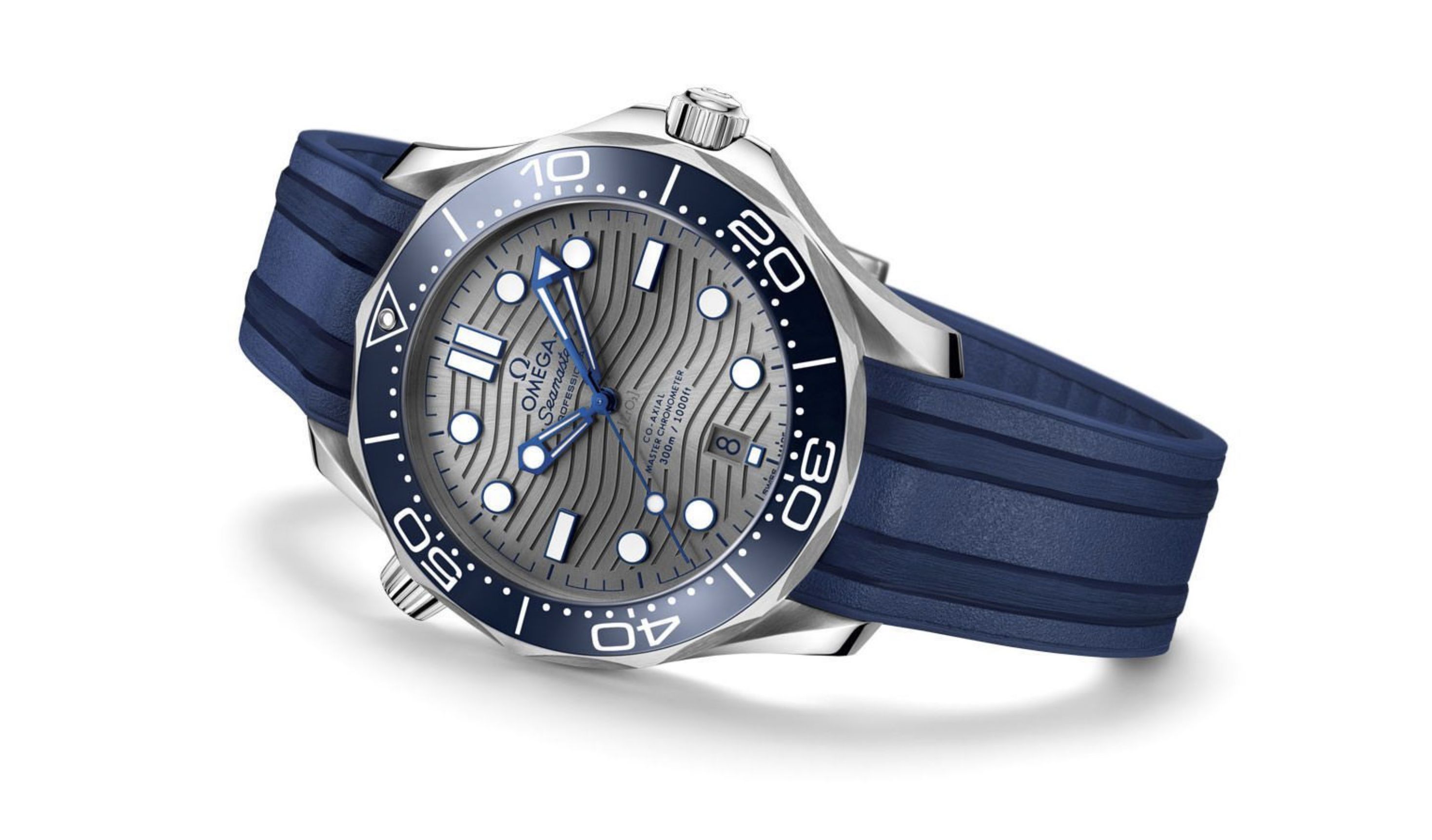 Omega Seamaster Automatic Grey Dial Watch (Image via Ethos Watches)