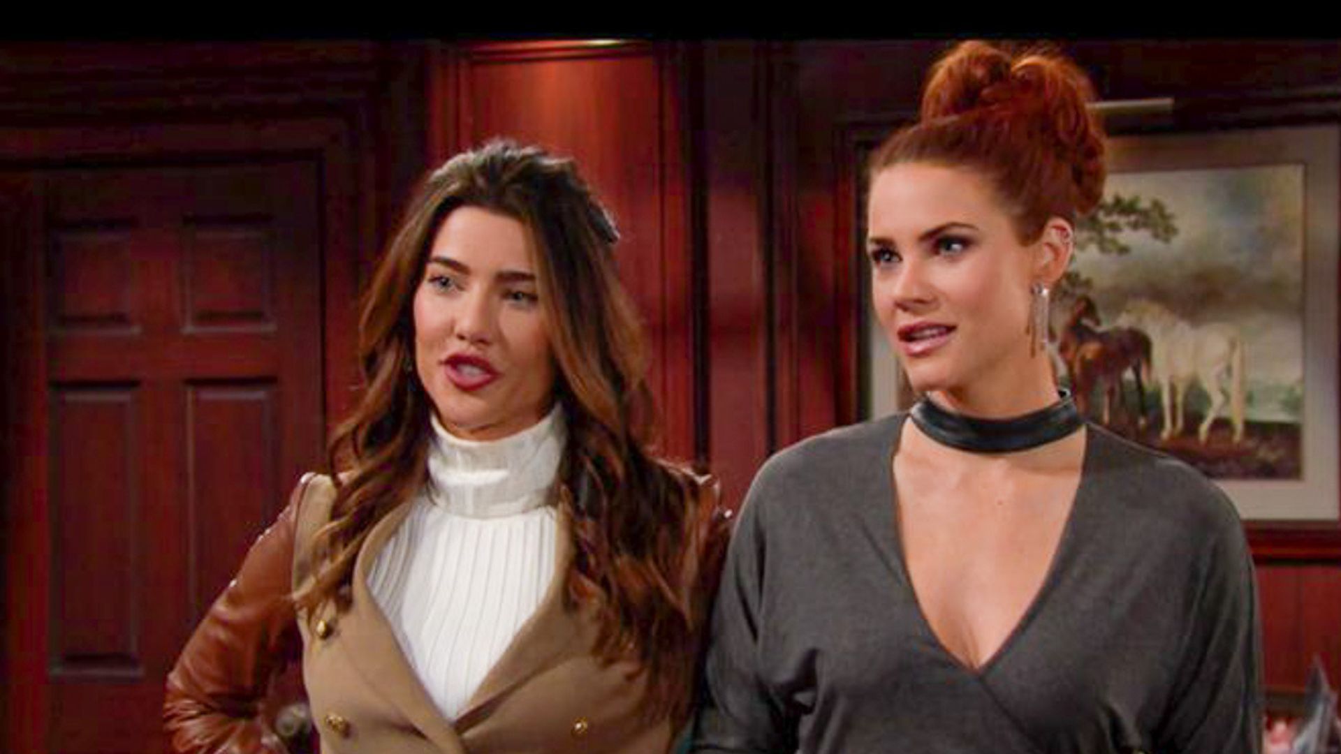 Steffy Forrester and Sally Spectra on The Bold and the Beautiful | Image Source: CBS