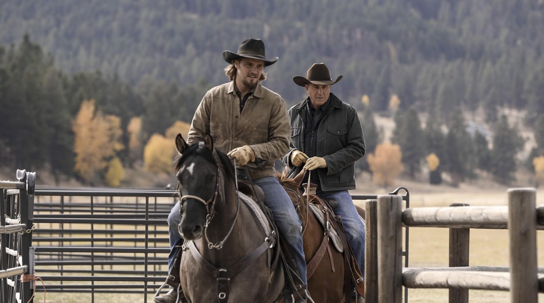 Kevin Costner and Luke Grimes in Yellowstone Season 1 (Image via Paramount Network)