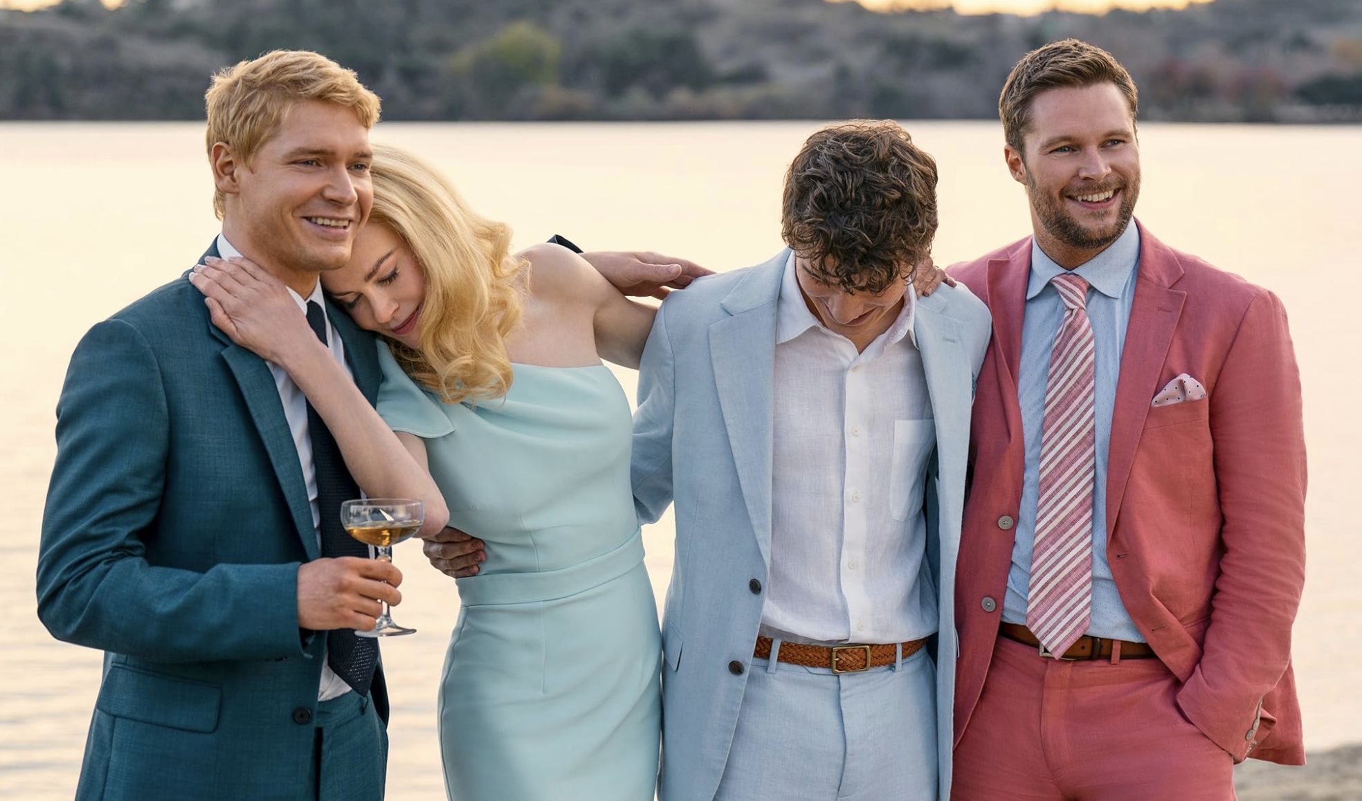 Nicole Kidman, Jack Reynor, Billy Howle, and Sam Nivola in a still from the miniseries (Image via Netflix)