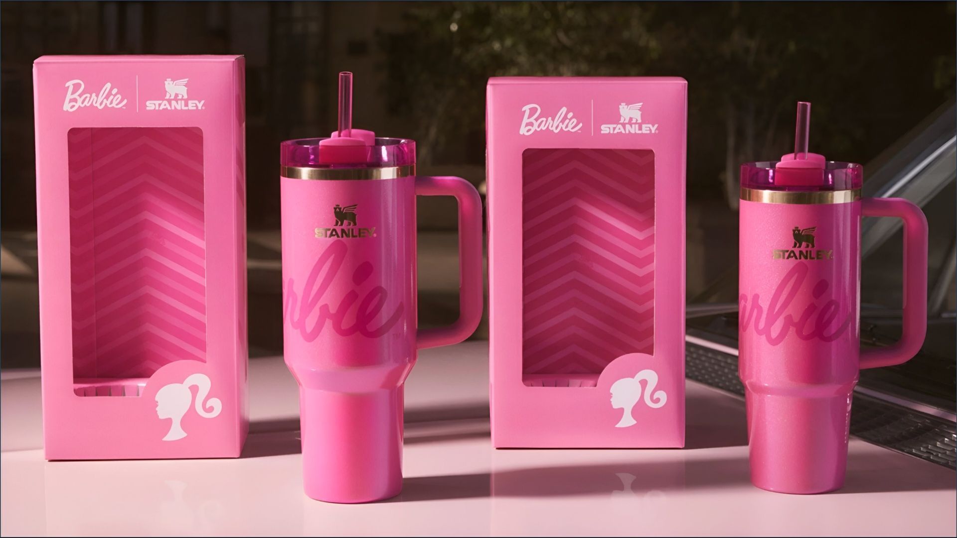 Barbie X Stanley quencher collection is available starting September 17 (Image via Stanley1913.com)