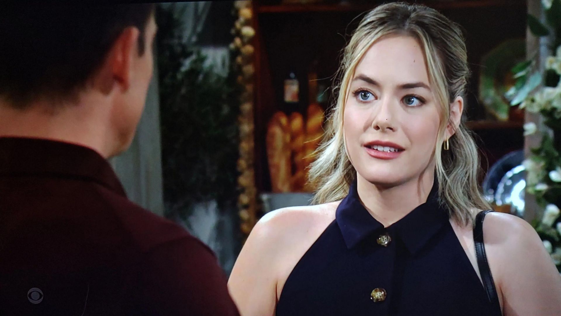 Hope tells Finn she can&#039;t be around him on The Bold and the Beautiful | Image Source: CBS