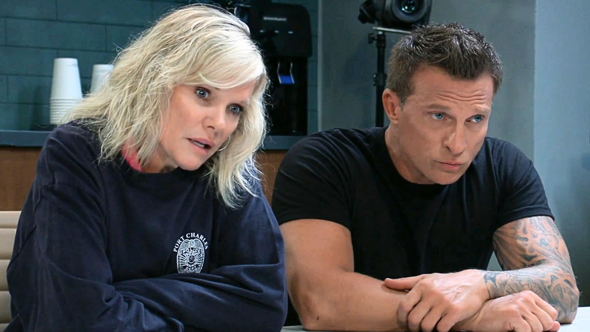 Steve Burton and Maura West as Jason and Ava on General Hospital