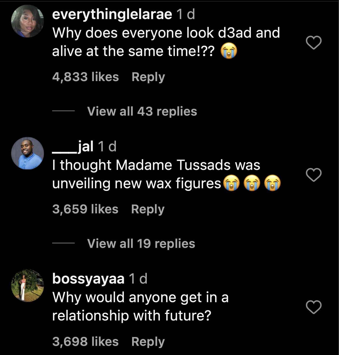 Fans comment on The Shade Room&#039;s post on ig (Image via Instagram/@eshaderoom)