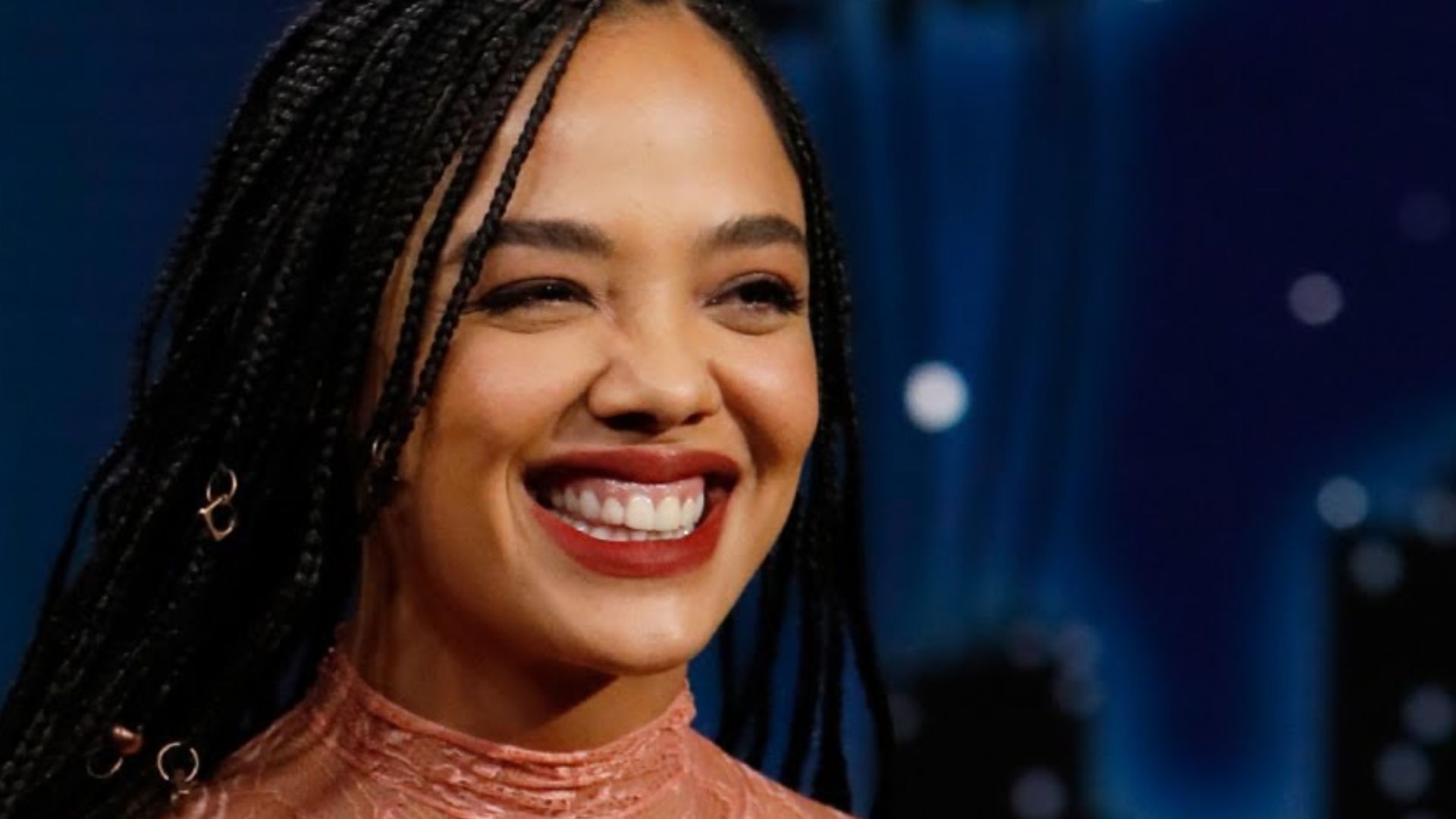 Tessa Thompson will play the role of Anna in His &amp; Hers | Image Source: Jimmy Kimmel Live