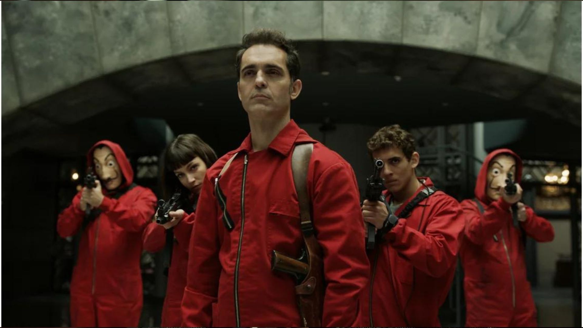 Heist specialists lead by Berlin in Money Heist | Image Source: Netflix