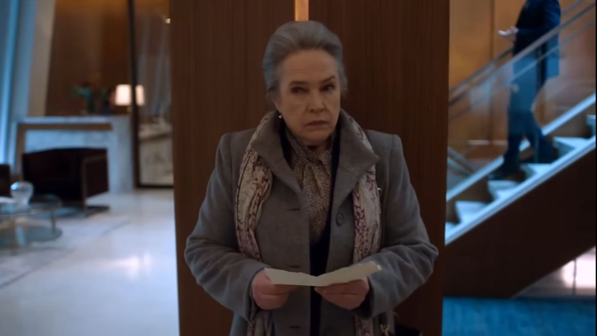 Madeline pulls out a map of the office and quickly finds her way to the Peabody meeting | Image Source: CBS Studios