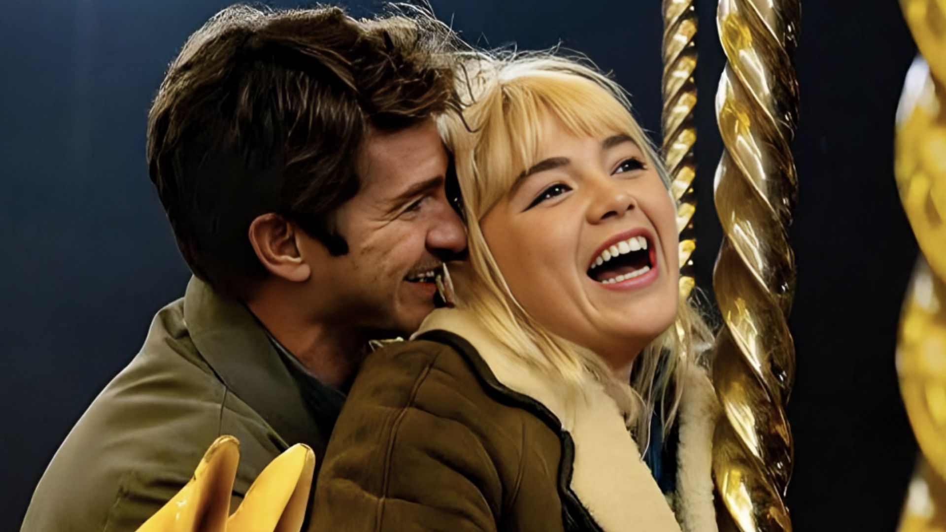 Andrew Garfield and Florence Pugh in We Live in Time (Image via A24)