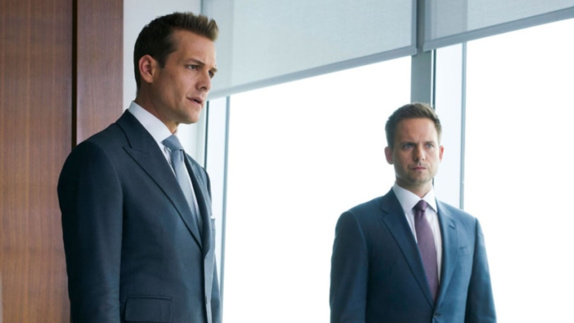 Mike and Harvey from a still in Suits | Image Source: Netflix