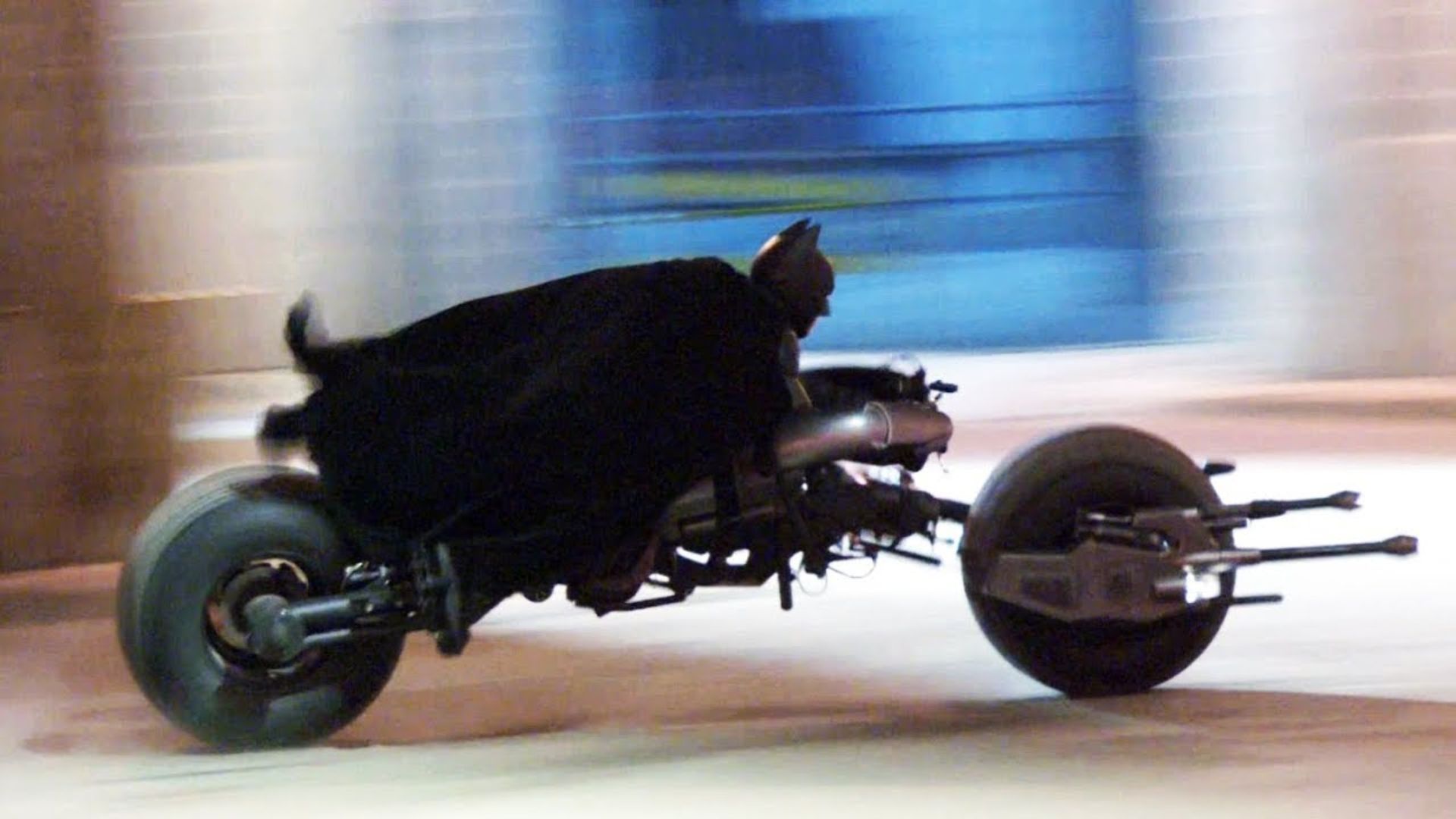 Christian Bale did not perform any stunts with the Bat-Pod | Image Source: Warner Bros. Pictures