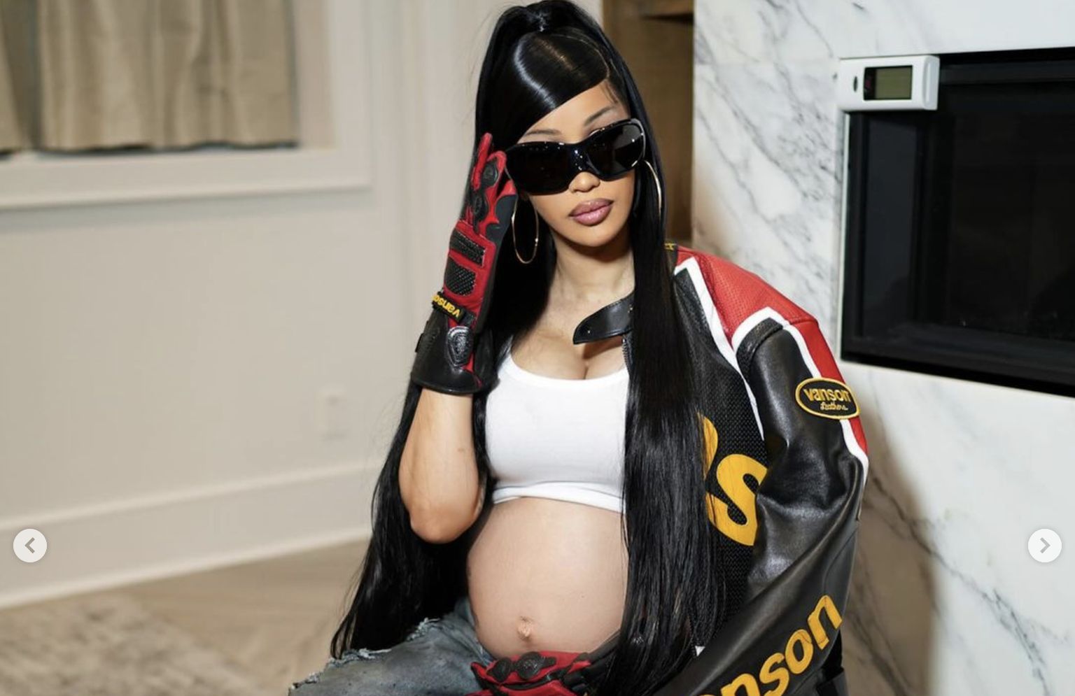 Cardi B shares her postpartum workout journey after the birth of her third baby. (Image via Instagram/Cardi B)