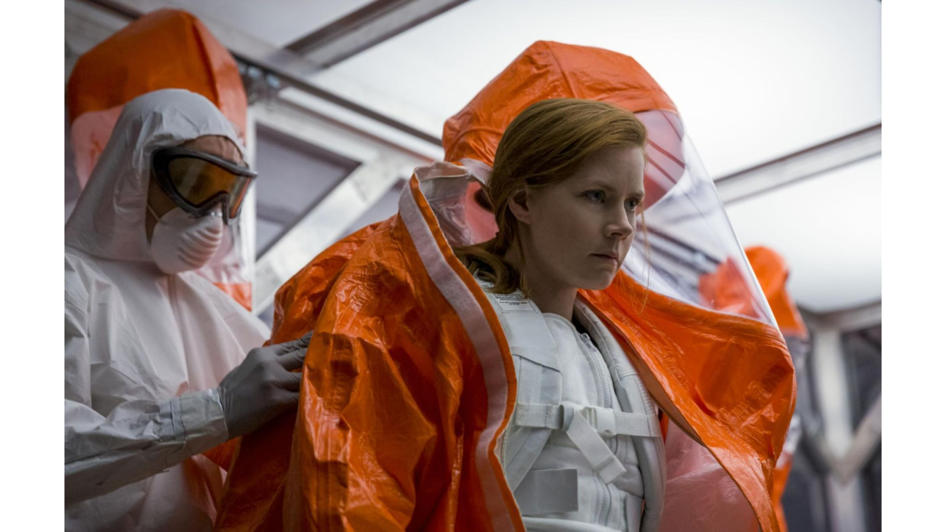 Amy Adams as Dr. Louise Banks in Arrival (Image via Prime Video, Lava Bear Films)