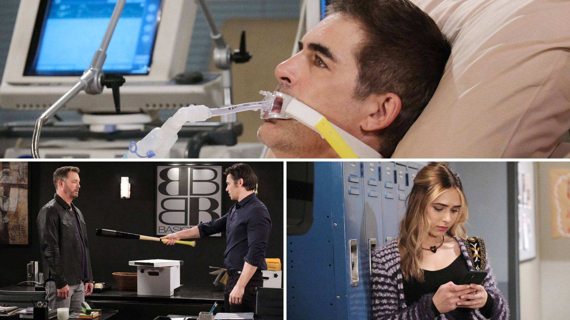 Xander threatens Brady with a bat, Rafe wakes from his coma, Holly confronts Eric about his past | Image Source: JPI Studios