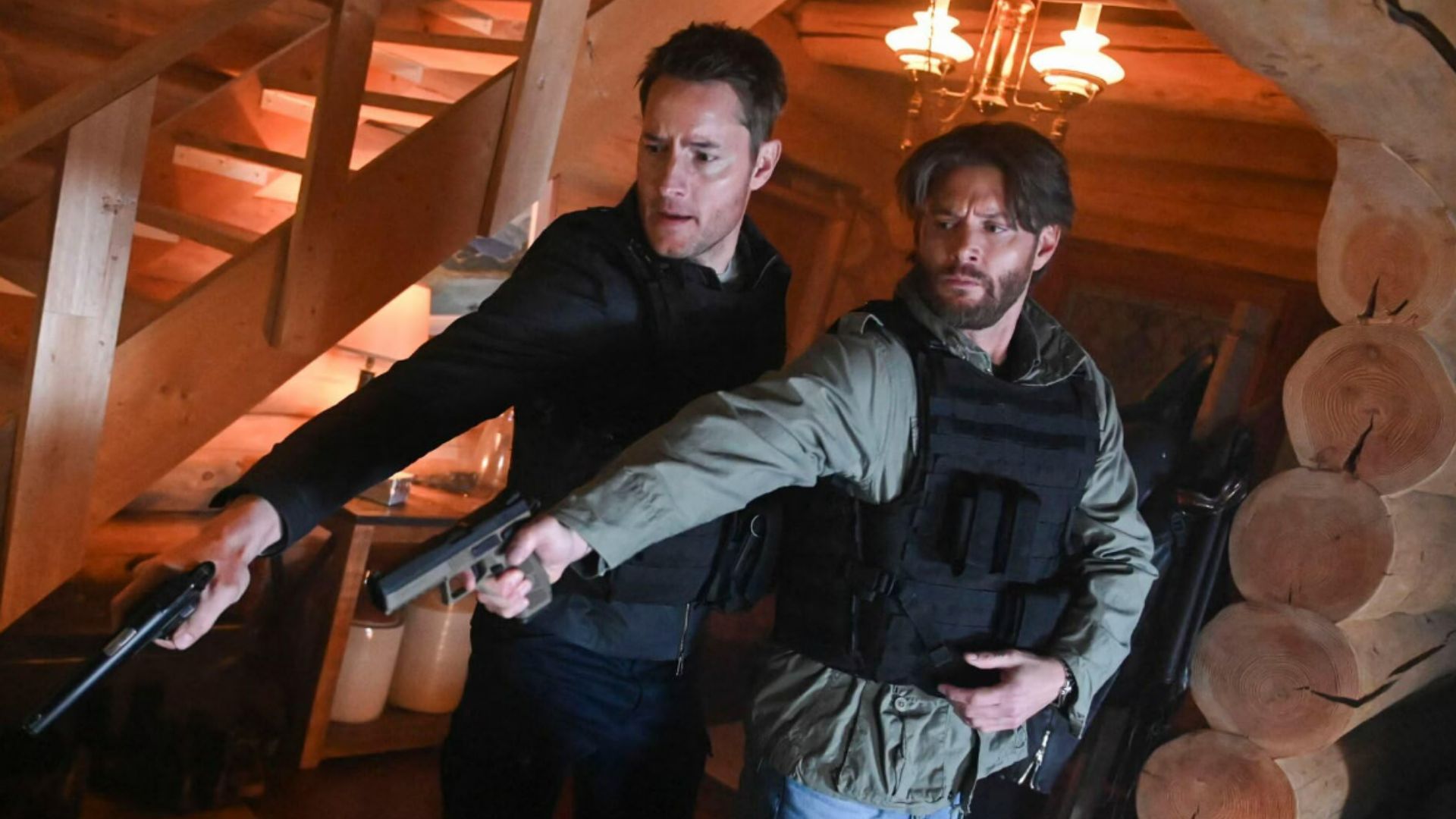 Jensen Ackles and Justin Hartley in Tracker (Image via Paramount+, CBS)