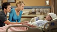 Sharon at Cassie's bedside on The Young and the Restless | Image Source: CBS
