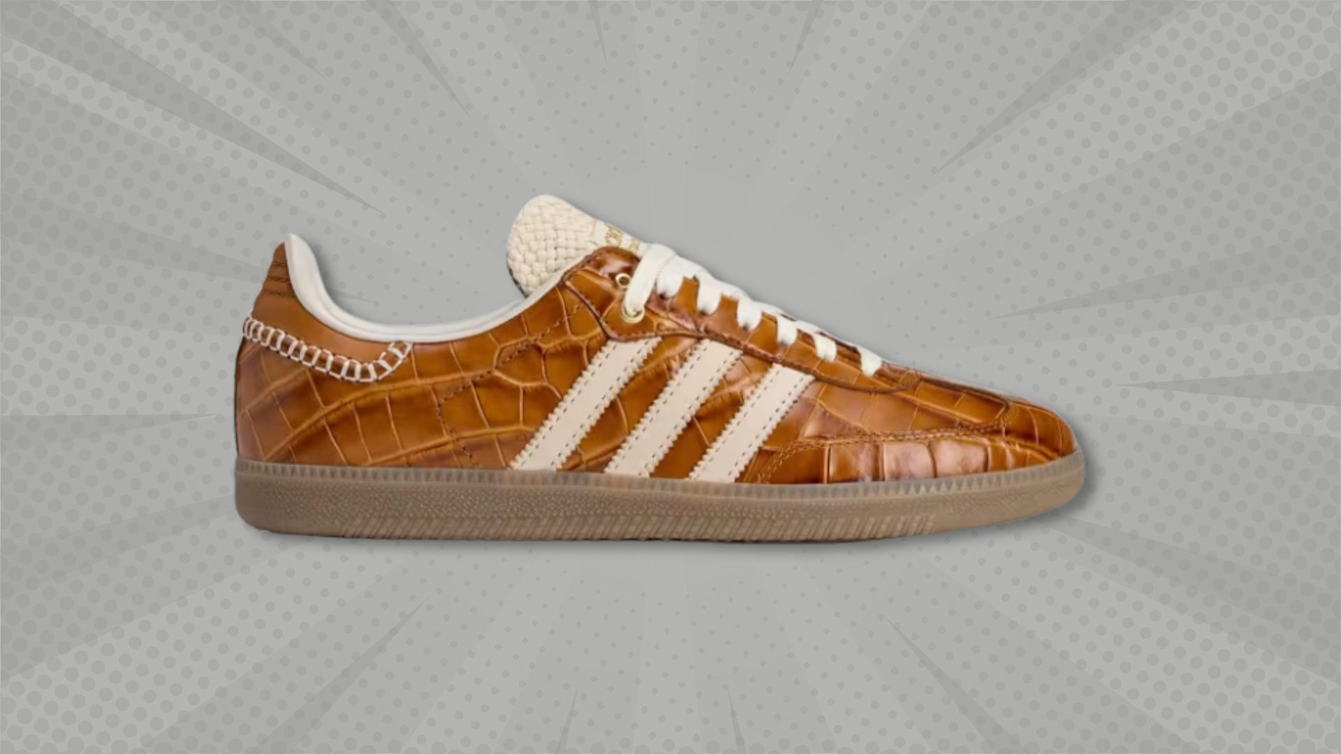 Wales Bonner Samba Shoes (Supplier Colour / Wonder White / Night Brown). Image via Adidas.