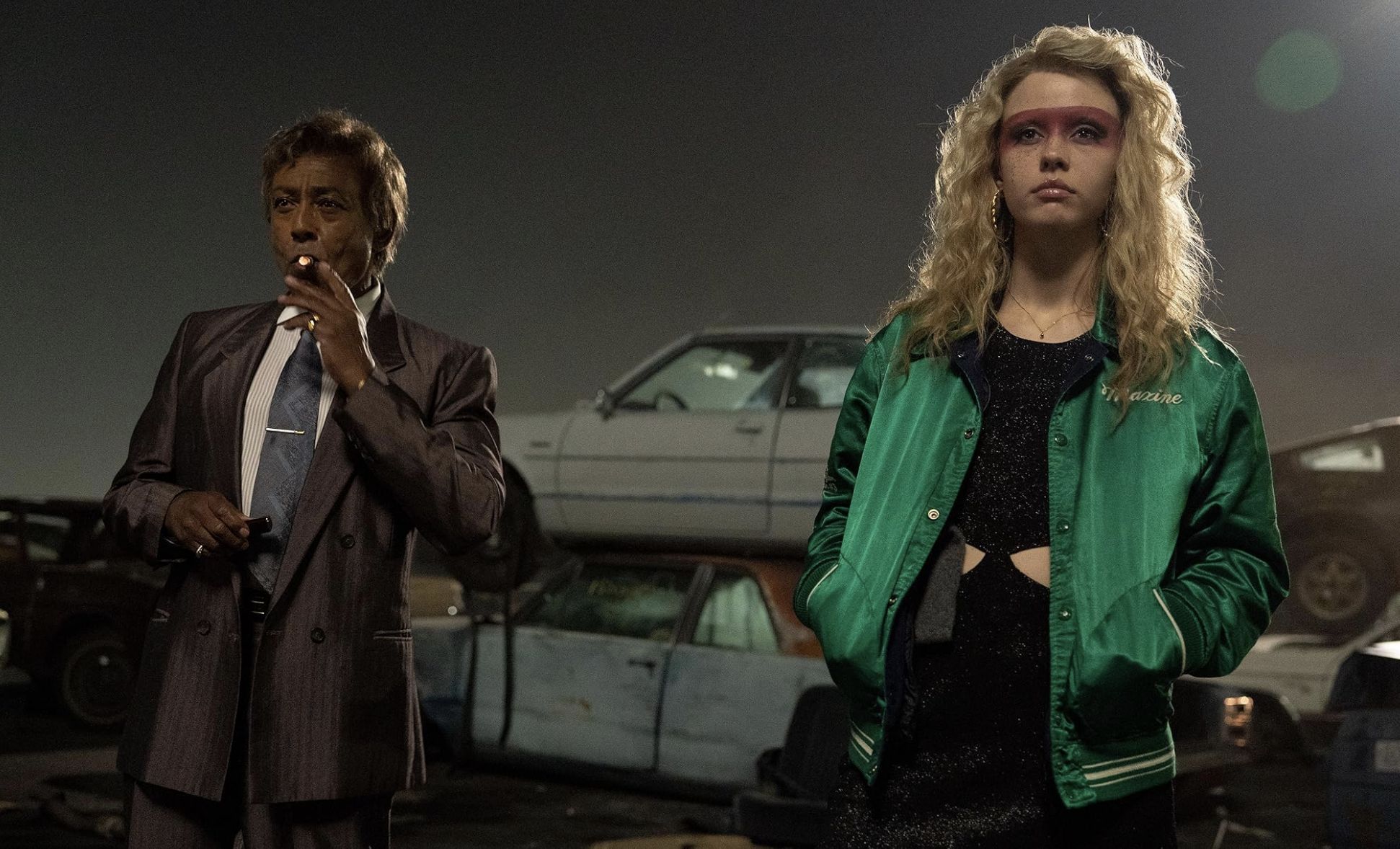 Giancarlo Esposito and Mia Goth in MaXXXine (Image via A24)