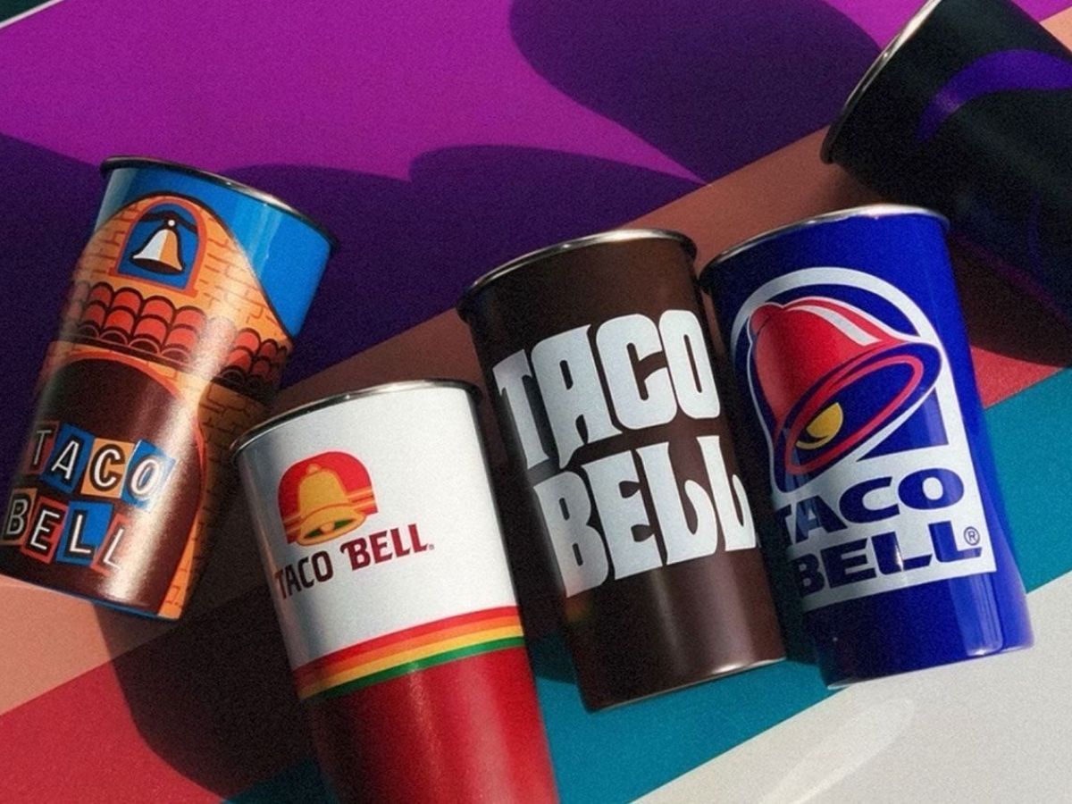 Taco Bell &#039;Decades cups&#039; (image via Taco Bell)