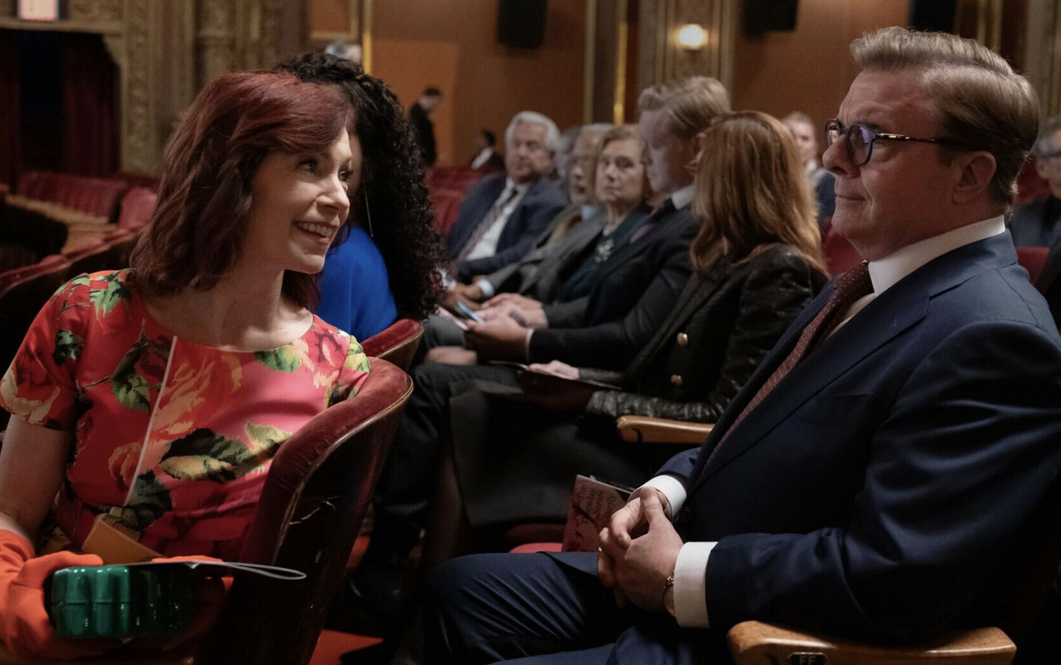 Nathan Lane and Carrie Preston (Image via CBS)