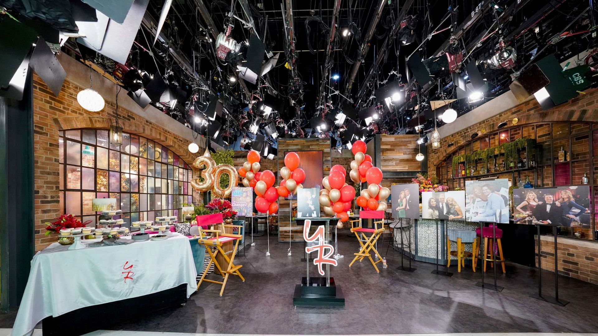 An on-set party for Michelle Stafford&#039;s 30th Y&amp;R Anniversary | Image Source: CBS/JPI