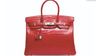 The Géranium Crocodile Diamond Birkin 35 (Image via Christie's)