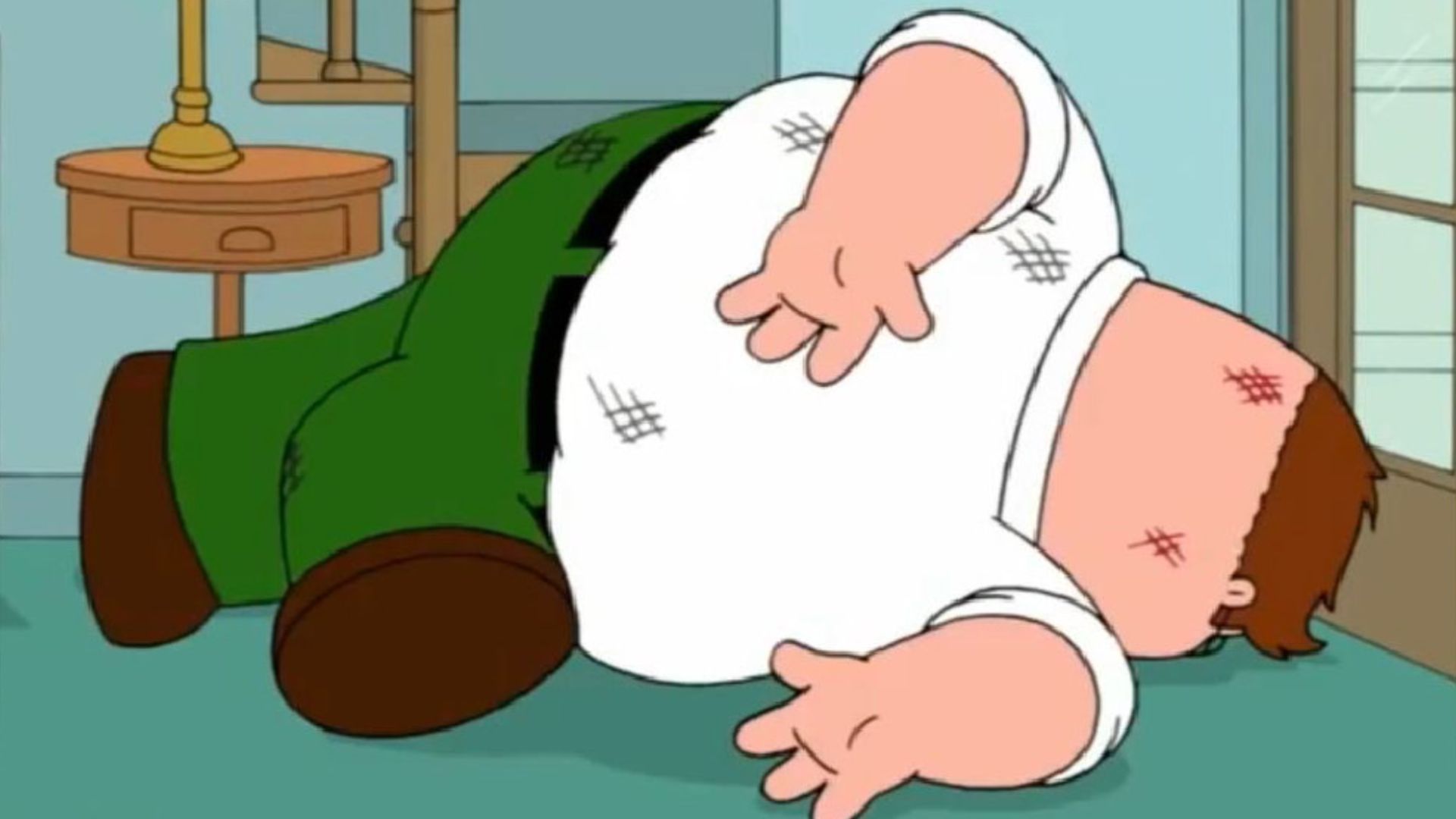 The viral Family Guy death pose from the meme | Image Source: Hulu