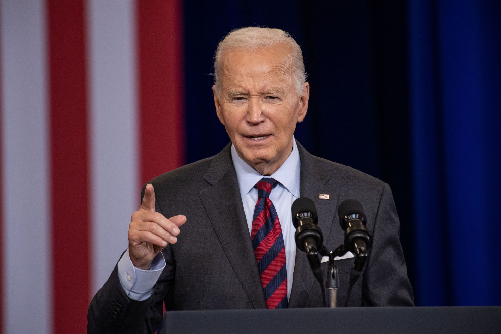 US President Joe Biden in New Hampshire (Image via Joseph Prezioso/Getty Images)