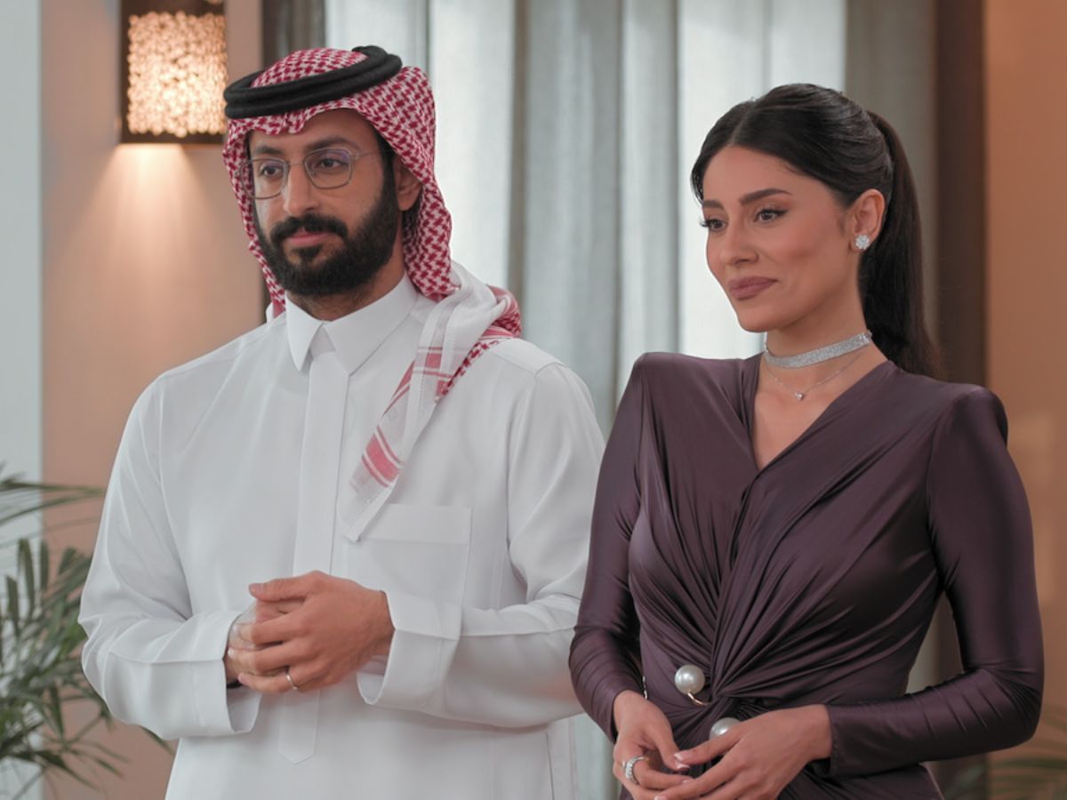 Elham Ali and Khaled Saqr, host of Love Is Blind Habibi/ Image via @Netflix Tudum