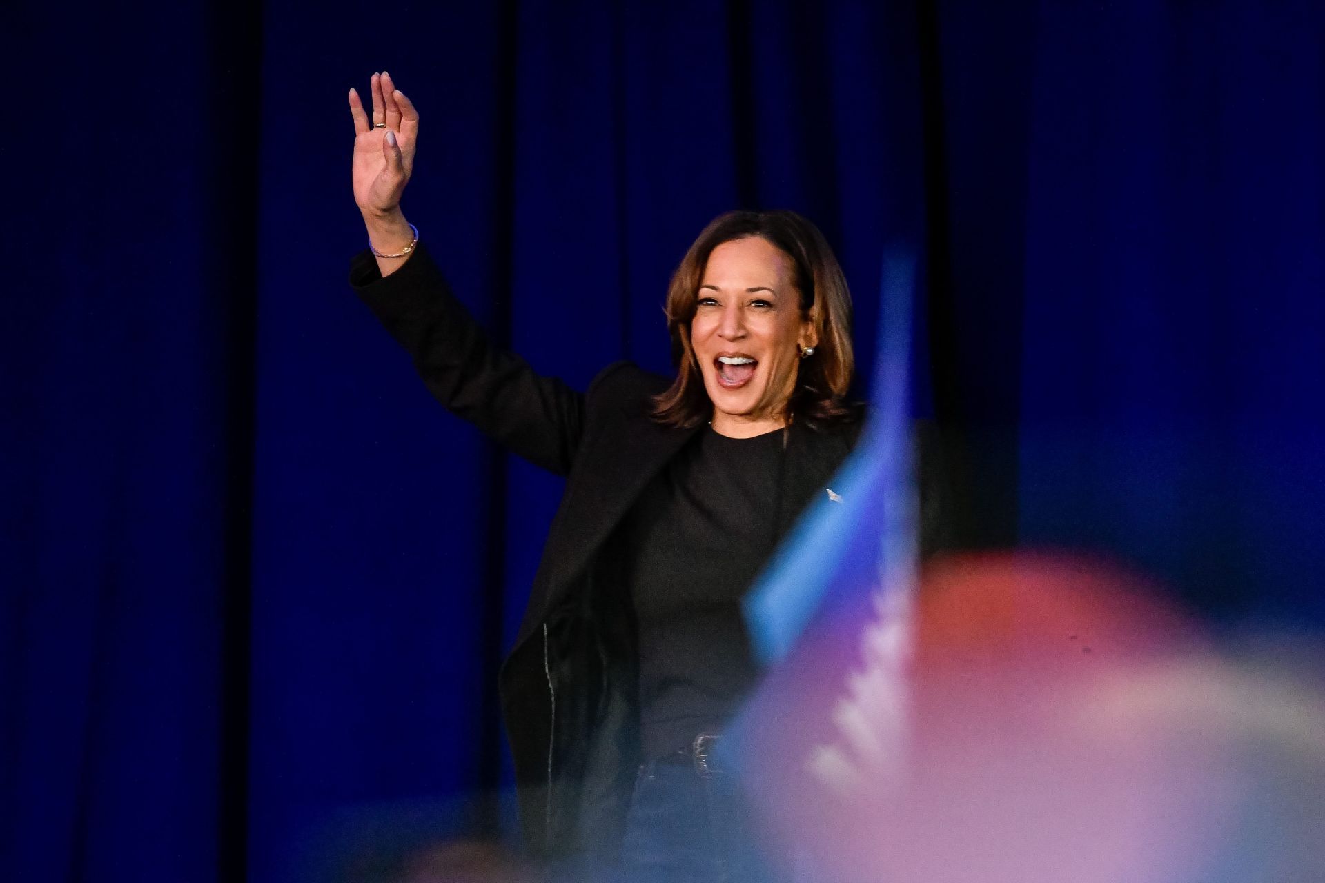 Democratic nominee Kamala Harris attends election campaign rally in Michigan - Source: Getty