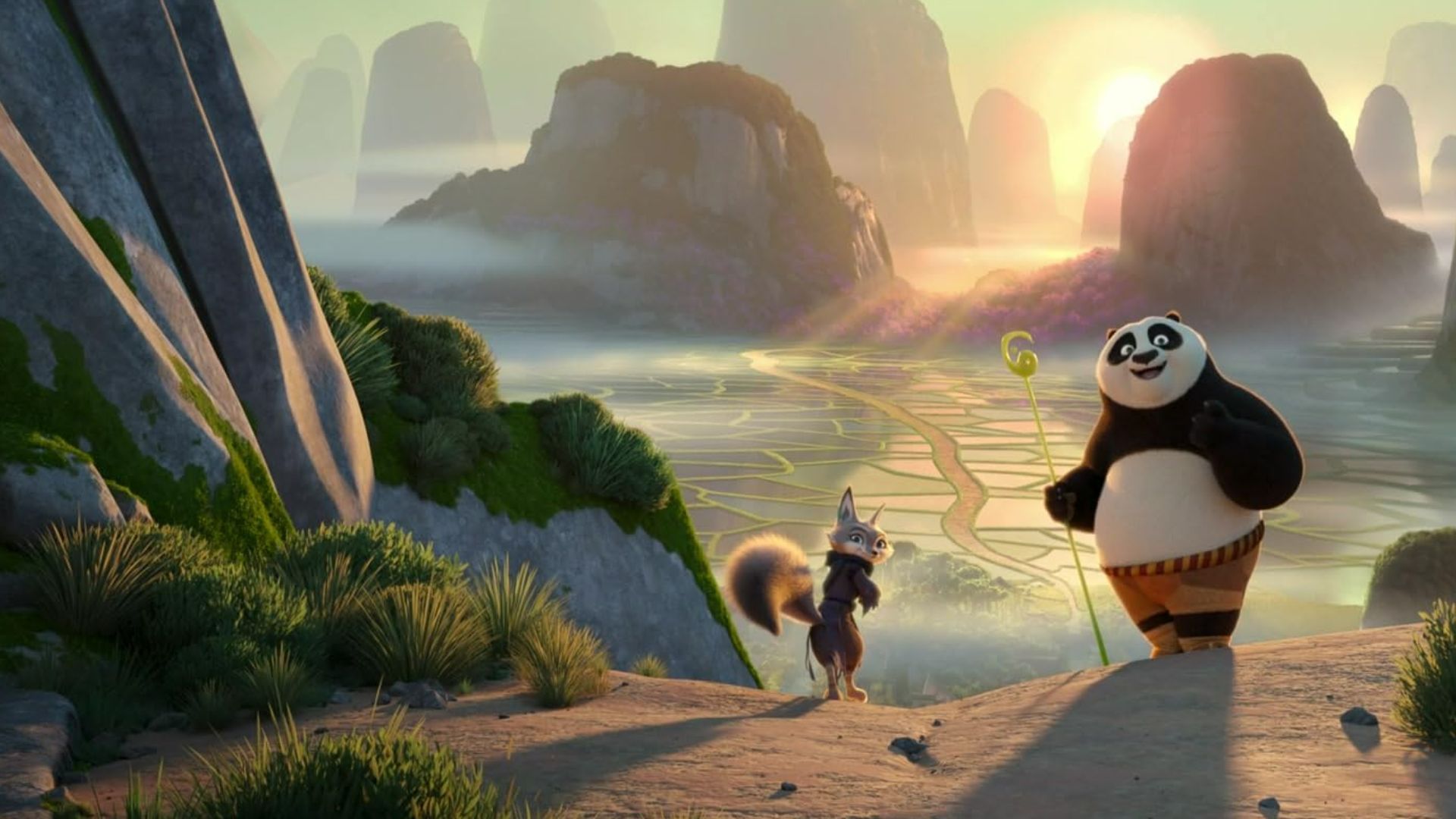 Jack Black and Awkwafina in Kung Fu Panda 4 (Image via Prime Video, DreamWorks Pictures)