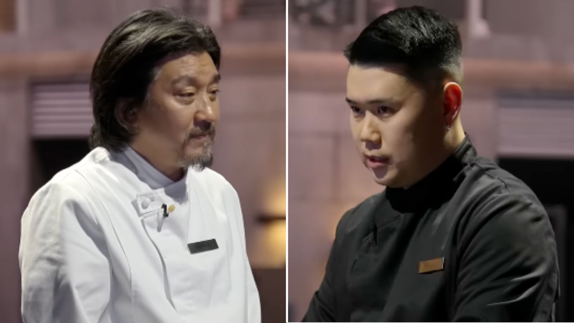 (L) Chef Edward Lee (R) Chef Kwon Sung-Jun from Culinary Class Wars | Image Source: Netflix