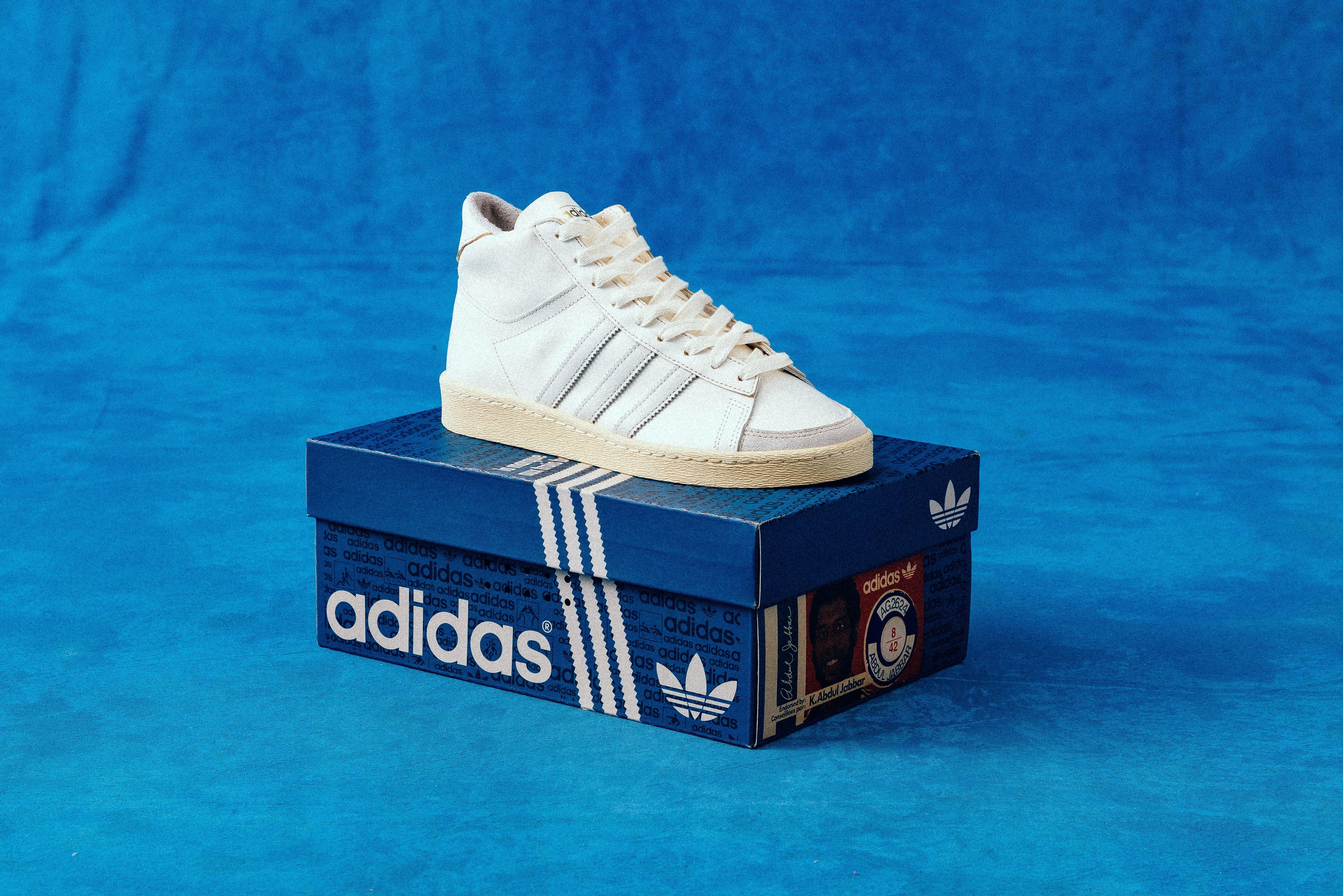 Kareem Abdul-Jabbar sneaker, all white (image via Adidas)