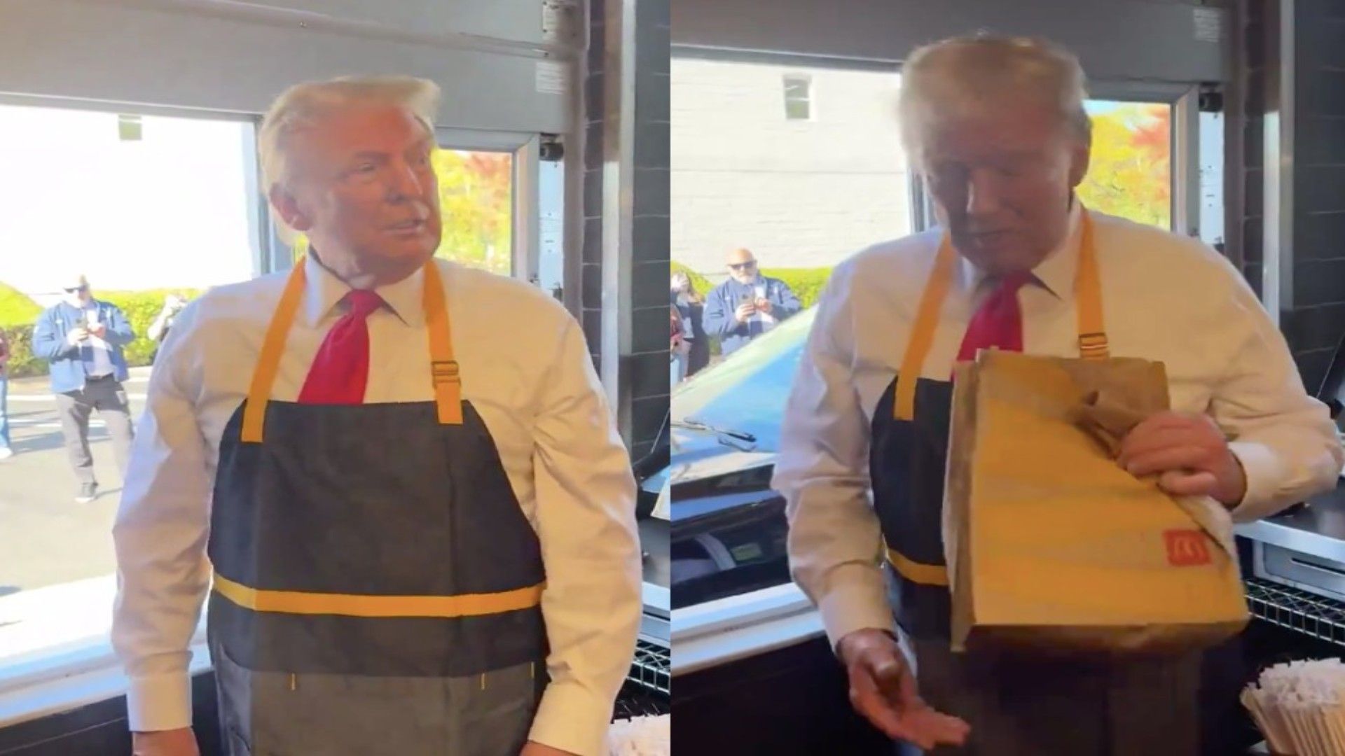 Donald Trump at McDonald