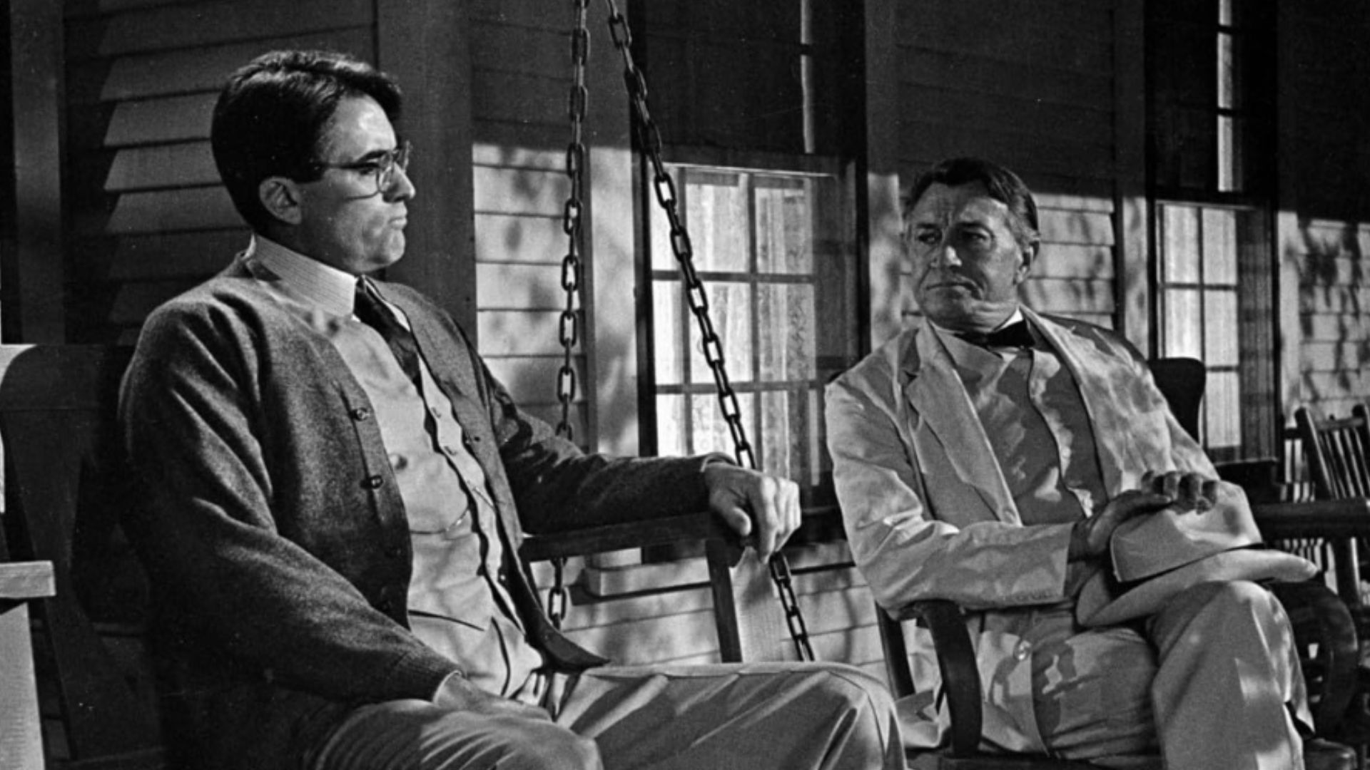 Gregory Peck and Paul Fix in To Kill a Mockingbird (1962) (Image via 1962 Universal Pictures)