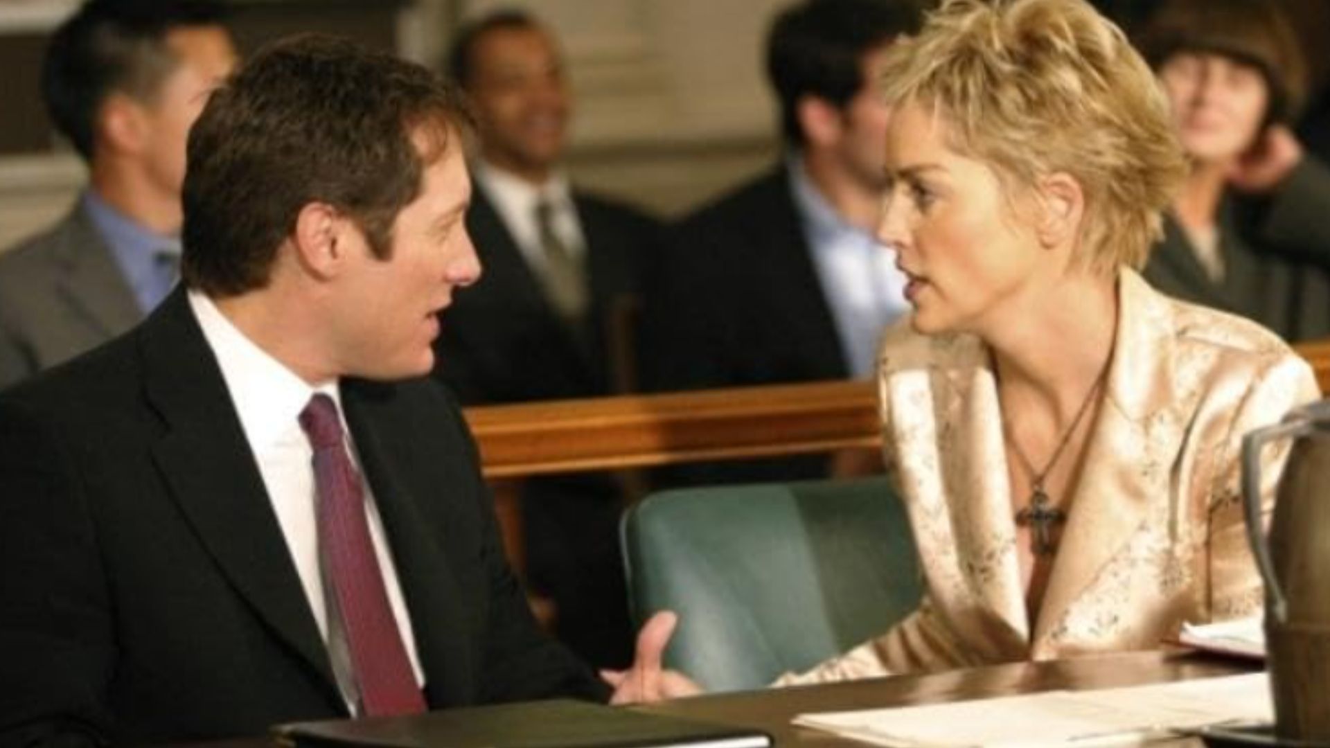 Sharon Stone and James Spader (Image via ABC)