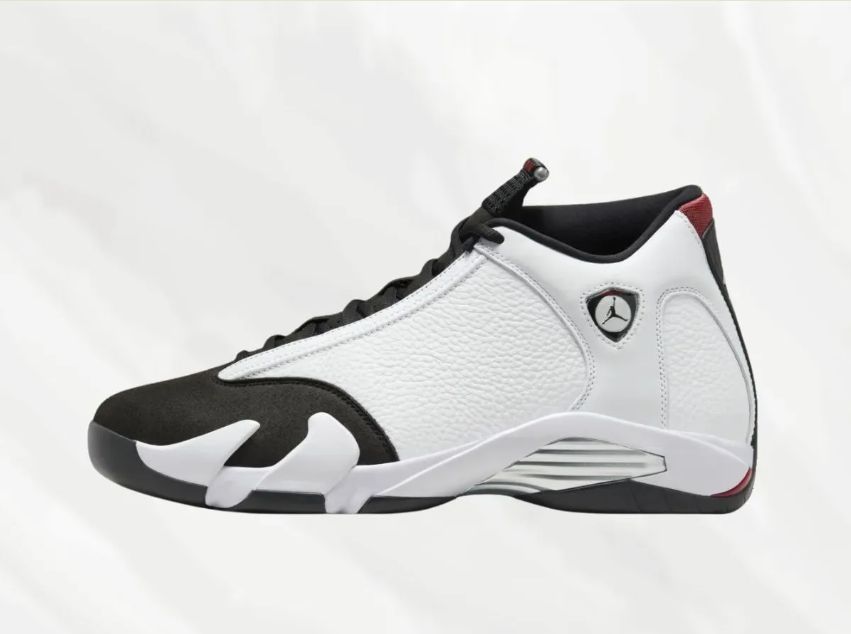 Air Jordan 14 Retro &quot;Black Toe.&quot; (Image Via Nike)