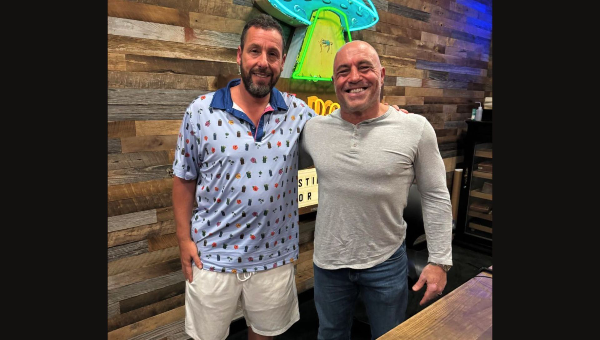 Adam Sandler (Left) and Joe Rogan (Right) (Image via Instagram / @joerogan)