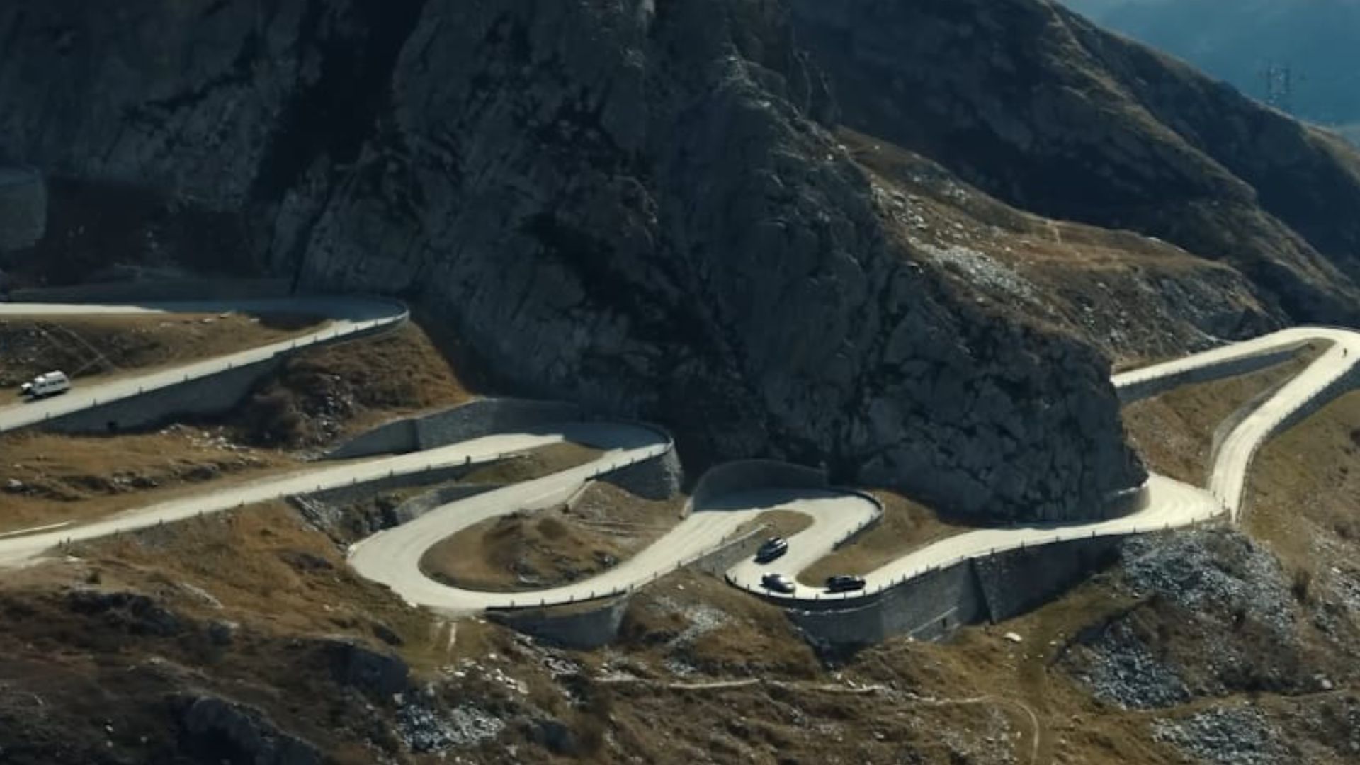 An aerial view of Switzerland used in the series | Image Source: Amazon and MGM Studios